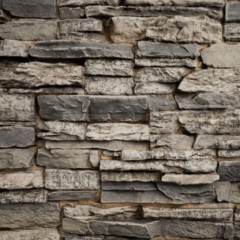 Ekena Millwork EverStone Canyon Ridge Faux Stone Panel, 45 3/4"W x 24 1/2"H x 1 1/4"D, Urban Color - Image 2